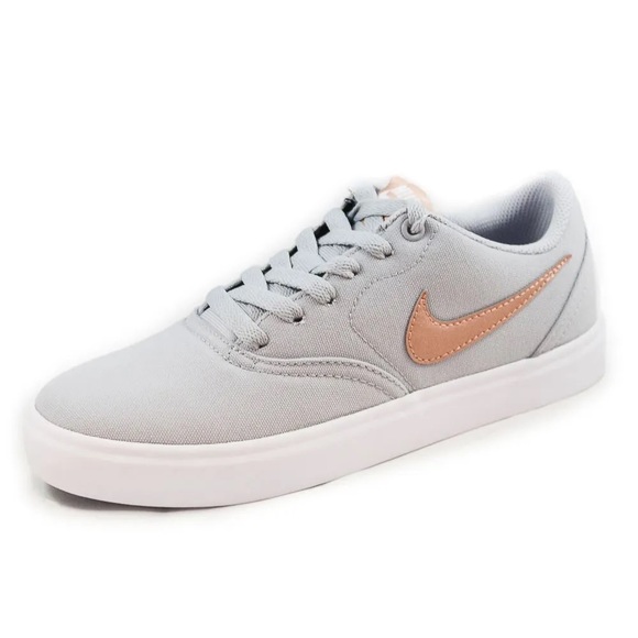 Nike SB Check Grey/Rose Gold Sneaker Size 8 - Picture 1 of 5